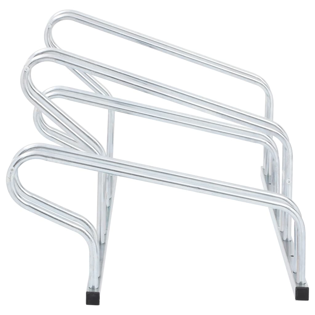 4 Bike Freestanding Bike Stand Galvanized Steel