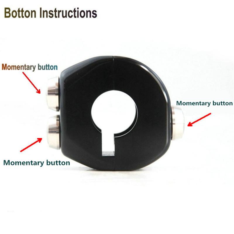 2Pcs CNC 3 in 1 Momentary Switch Handlebar Buttons Switch Motorcycle Cafe Race