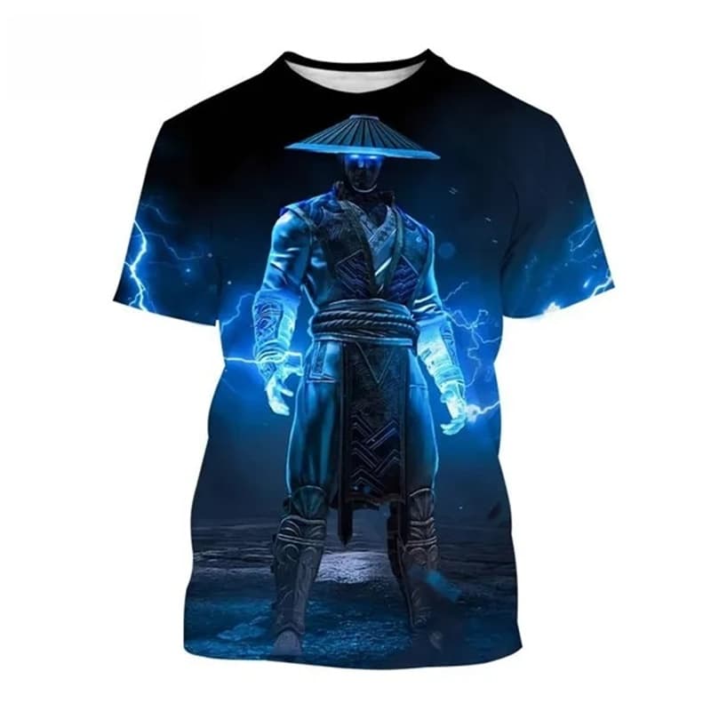 Camiseta de verano con estampado 3D del juego Mortal Kombat, superventas, manga corta, estilo callejero, informal, para hombre