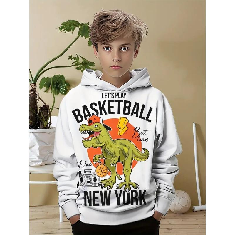 Autumn Cute Cartoon Animal Pattern 3D Printed Hoodies Fashionable Casual Sports Long Sleeved Children's Boy Hooded Sweatshirts