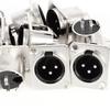 uxcell 3-pin XLR Male Chassis Metal Panel Mount Socket PCB Panel Jack Audio Studio Speaker Microphone Connector Silver Tone 10pcs