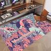 Custom Name Crystal Velvet Rug,Lana Del Rey Comfortable Anti Slip Floor Mat For Room Decoration