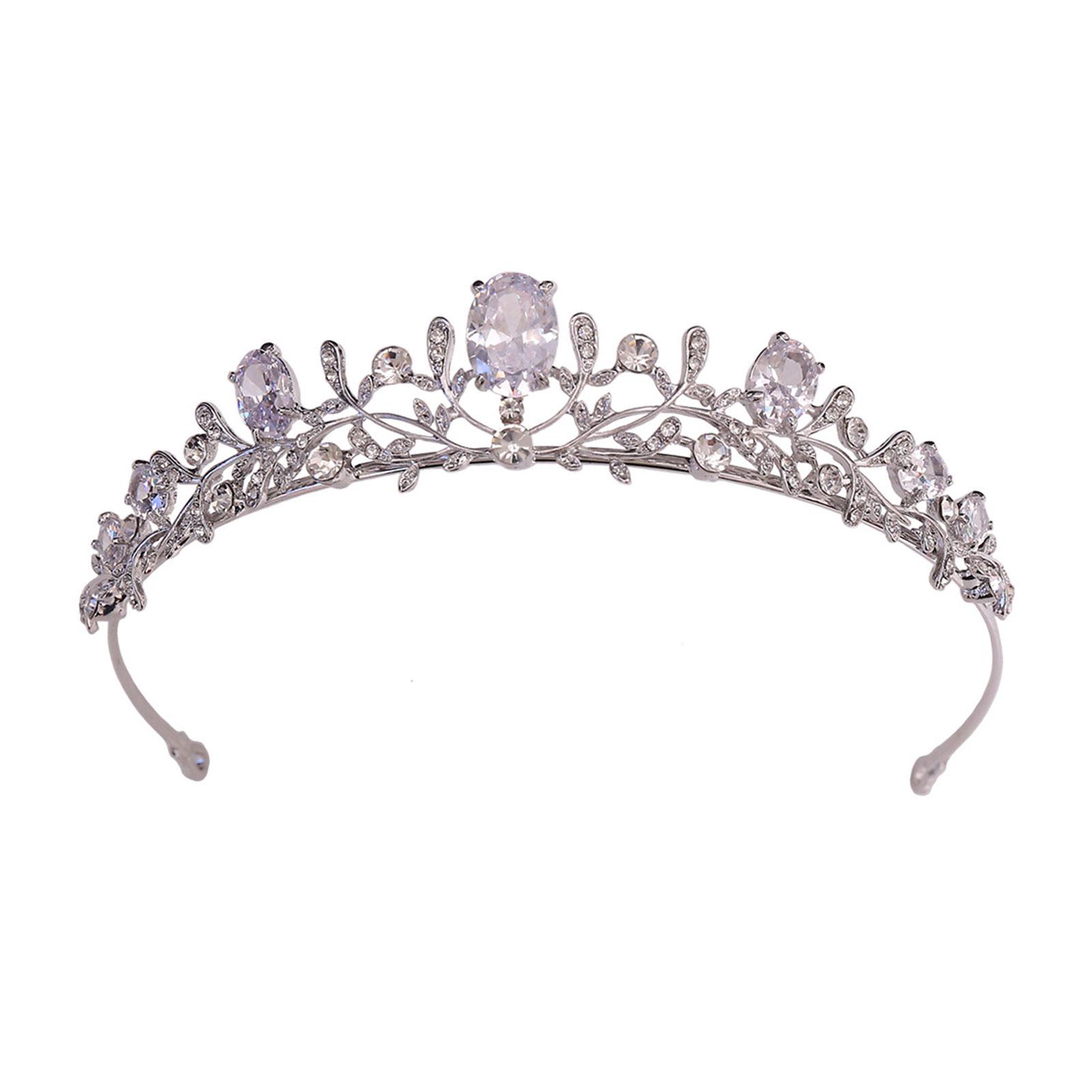 Rhinestone Princess Queen Crowns Headwear Crystal Tiaras For Women Bridal Wedding Crowns Hair Dress Accessories