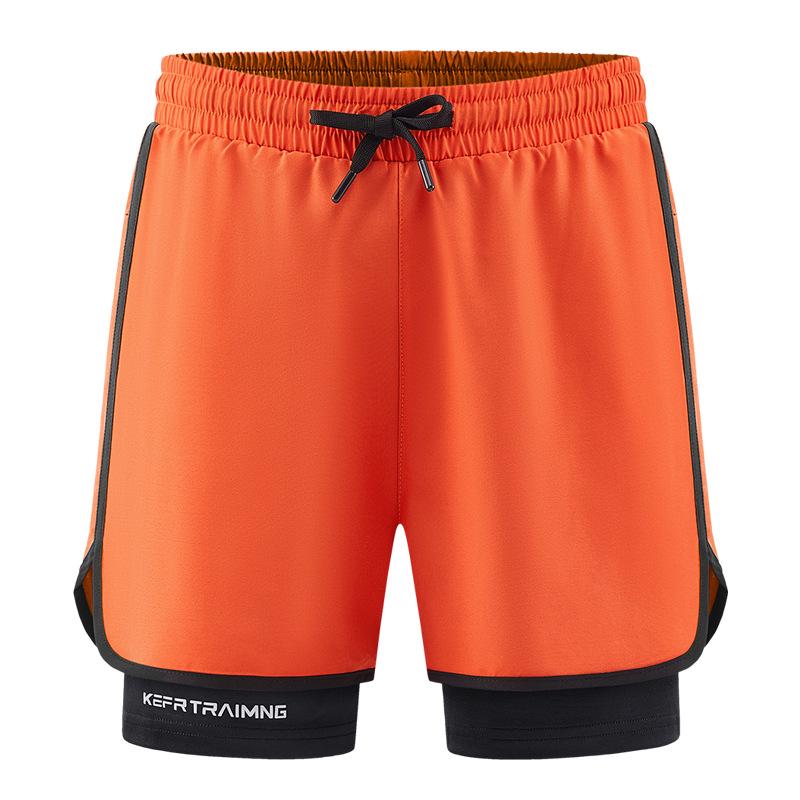Unisex Quick-Dry Two-Piece Style Summer Sports Shorts for Running and Training