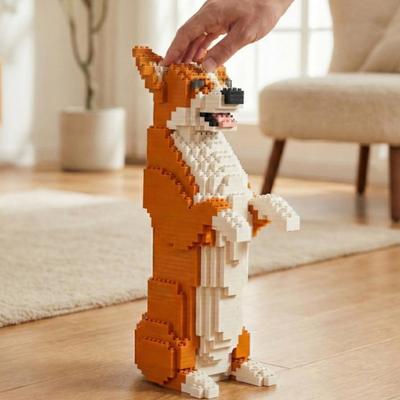 JEKCA Welsh Corgi Block Küçük, Kahverengi, Kore popüler oyuncakları