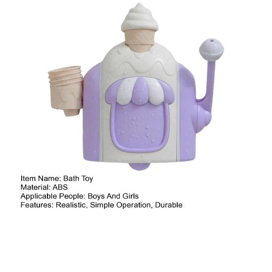 Zabawki do kąpieli dla dzieci Maszynka do robienia piany do lodów Realistyczna maszyna do deserów z piany z przyssawką Interaktywna zabawa w wodzie dla małych dzieci