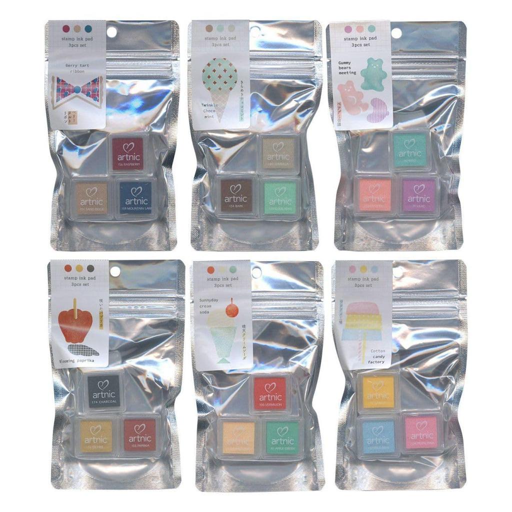 Kodomonookao Artnic S Zestaw Poduszek Tuszowych 04185001 3-Kolorowy [Wataame] Na bazie wody