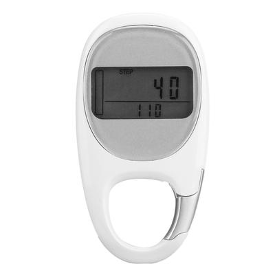 Step Counter Power Saving Mode Clear LCD Display Simple Carabiner Pedometer for Outdoor Sports