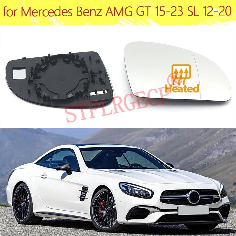 Auto Car Left Right Hand Side Door Wing Reaview Mirror Glass Heated Replacement for Mercedes Benz AMG GT 15-23 SL 12-20