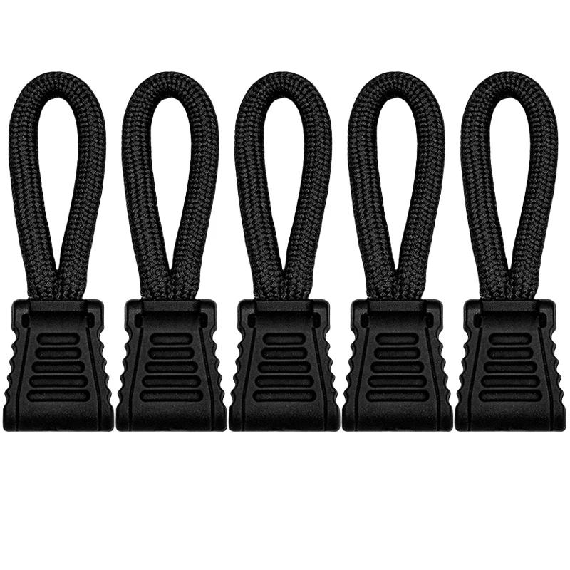

5/10pcs Replacement Clip Zipper Pull Puller End Fit Rope Tag Fixer Zip Cord Tab Buckle Travel Bag Suitcase Backpack Outdoor Tool