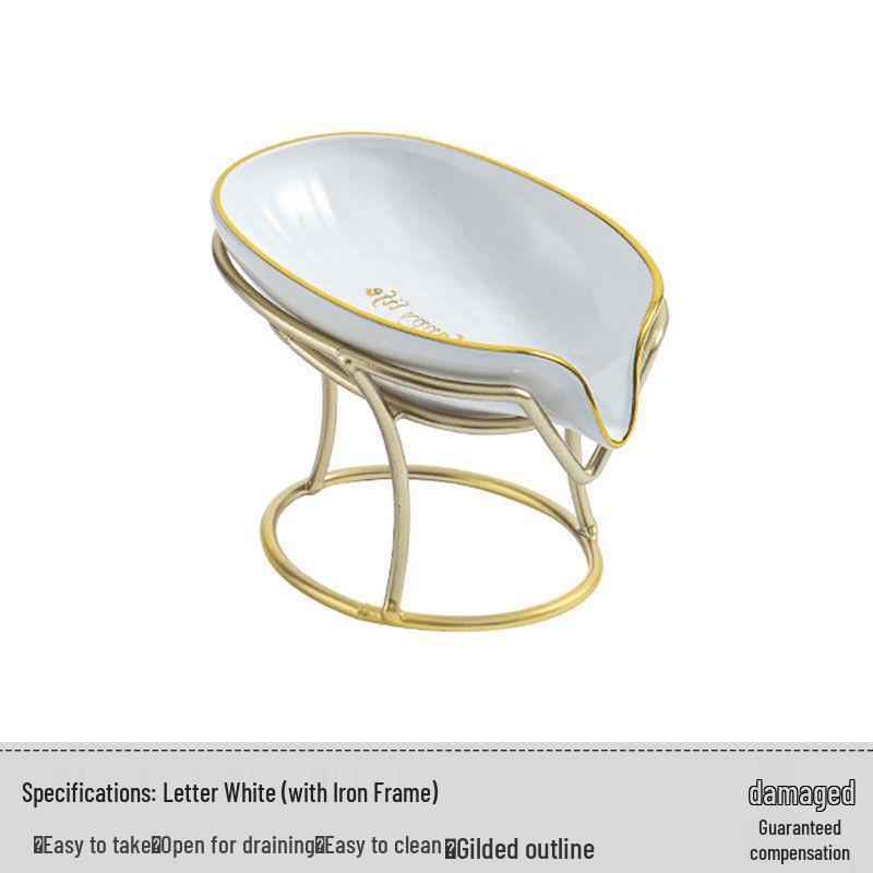 Luxury Electroplated Soap Dish with Drainage - Punch-Free Wall-Mounted Holder