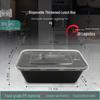 Jinmei Hewang 750ml Rectangular Disposable Food Containers with Lids, 300 Sets