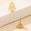 Trendy Rocket Stud Earrings: Simple, Fashionable & Versatile for Women