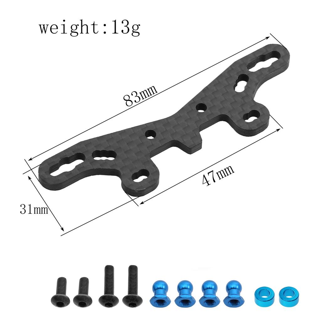 Carbon   Front and Rear Shock Tower Plate Kit Replacement for    02S  02SR  -02 Type-S  -02 Type-SR 1Celsius10 Remote Control Car Upgrade