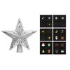 Christmas Tree Topper Lighted with Snowflake Projector,1D Hollow Glitter Lighted Snow Tree Topper for Christmas Tree Decorations