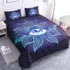 Mandala Eyes King Queen Duvet Cover Boho Psychedelic Style Bedding Set Teens Adults Hamsa Hand Devil's Eye Polyester Quilt Cover