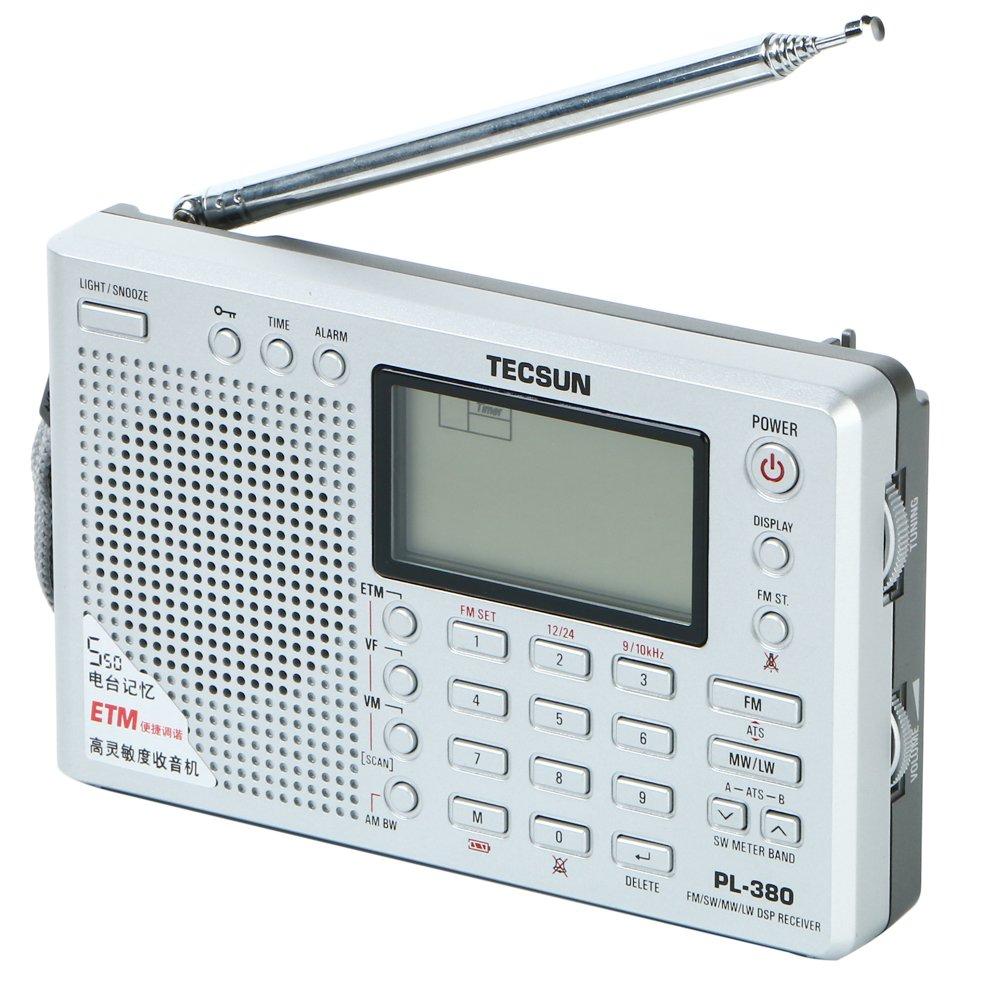 TECSUN Digital DSP krátkovlnné rádio Přenosný BCL přijímač FM World Band Receiver Paměť předvoleb stanic 550 10 tlačítek Měřič signálu USB Napájení ATS Auto