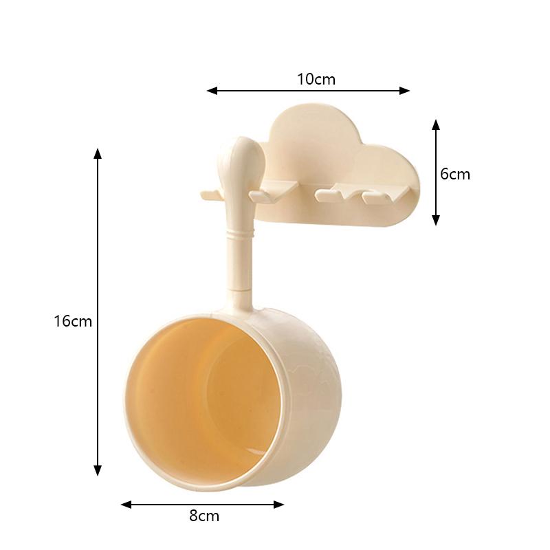 

Домашняя чашка для чистки зубов Простая чашка для ополаскивания полости рта Пара чашек Прямая ручка Беспробивной держатель для зубной щетки Настенный держатель для зубной щетки жёлтый