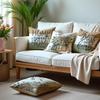 Farmhouse Throw Pillow Cover Flower House Garden Pillow Cushion Case - 4 Pack, Great For Couch Chair Yard Living