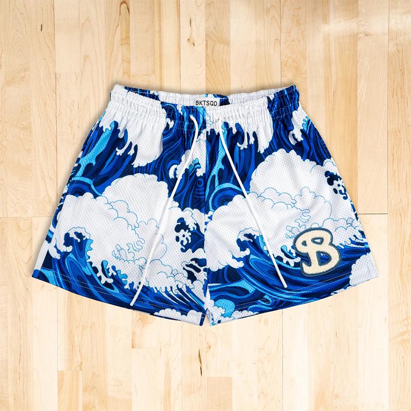 

BKTSQD Мужские быстросохнущие сетчатые шорты - Летняя повседневная спортивная и пляжная одежда S