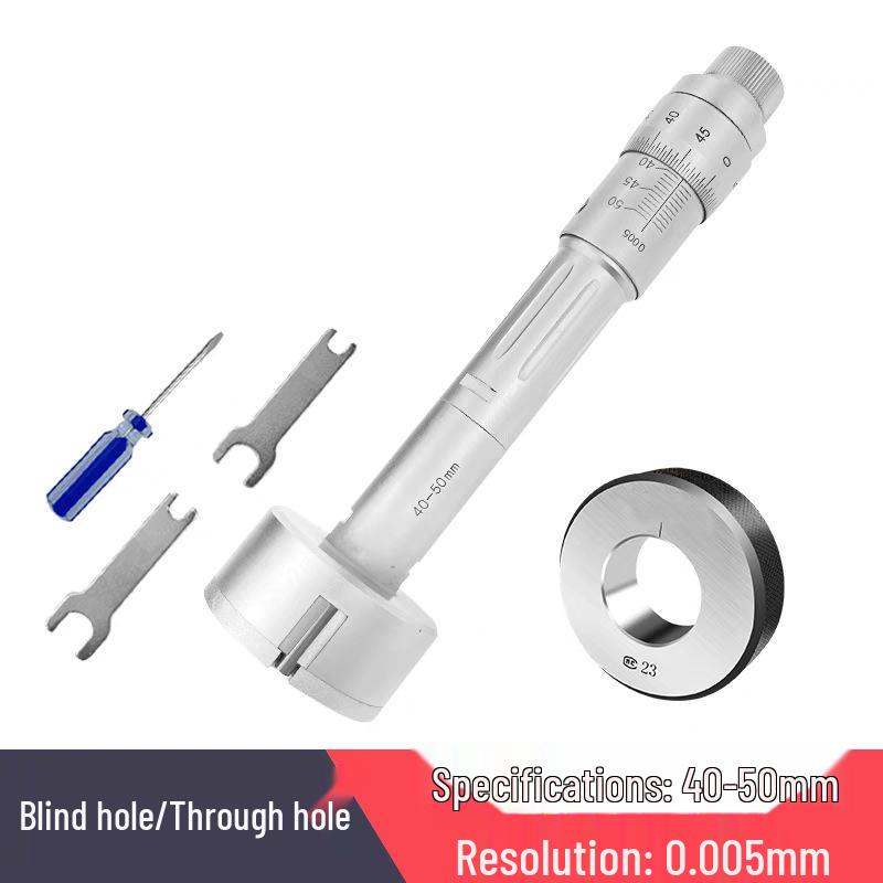 High Precision Three-Point Inside Micrometer, 0.001mm Accuracy for Inner Holes
