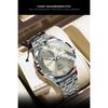 POEDAGAR Luxury Fashion Men Clock Waterproof Luminous Week Date Sports Wristwatch Stainless Steel Quartz Watches Reloj