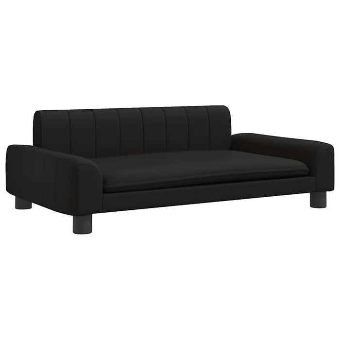 VidaXL Lit pour chien noir 90x53x30 cm similicuir 171852