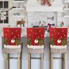 Roter Weihnachtsmann Schneemann Rentier Hut Stuhlbezug Weiche Filze Überwurf für Weihnachtsfeiertage Esszimmerdekoration