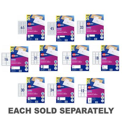 Étiquette d'adresse laser Avery Blanche (paquet de 100)