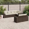 VidaXL Garden Lounge Set with Cushions 7 Pcs, Patio Sofas, Patio Furniture Set, Outdoor Furniture, Brown 3255150