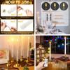 11" Flameless Taper Candles with Remote Timer Battery Operated LED Flickering Candles for Wedding Thanksgiving Christmas Decor