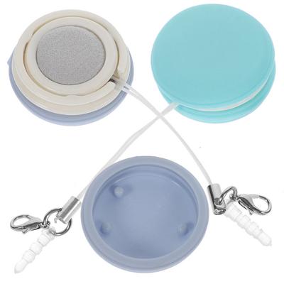 2Pcs Round Cellphone Screen Cleaner Pendant Safe Non Scratch Phone Screen Wipe for Portable Compact Design Easy