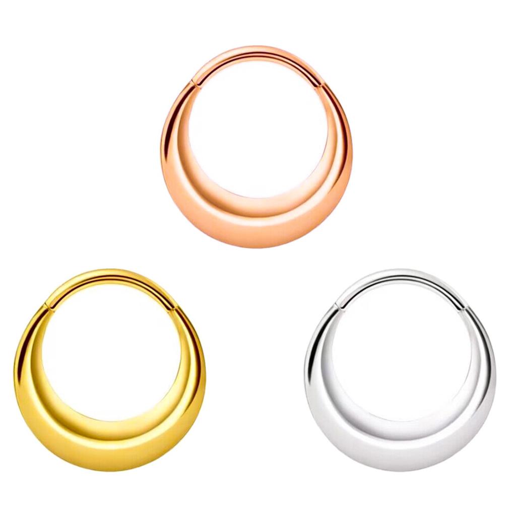 Segment Cartilage Nose Hoop Adornment Customizable Surgical Steel Nose Hoop Nose Rings Stylish Nose Clip Accessory