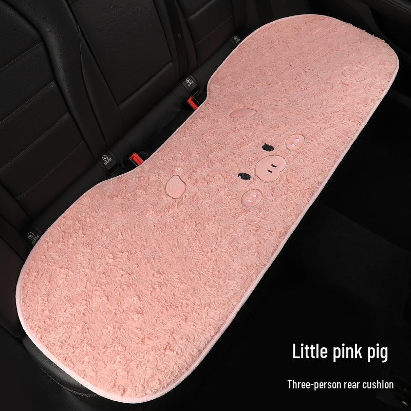 Car Seat Cushion - Thick Plush Winter Rear Seat Cover, Warm & Cute Design