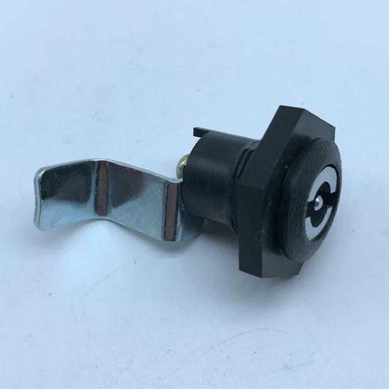 Black S-Core Cam Lock for Electrical Cabinets