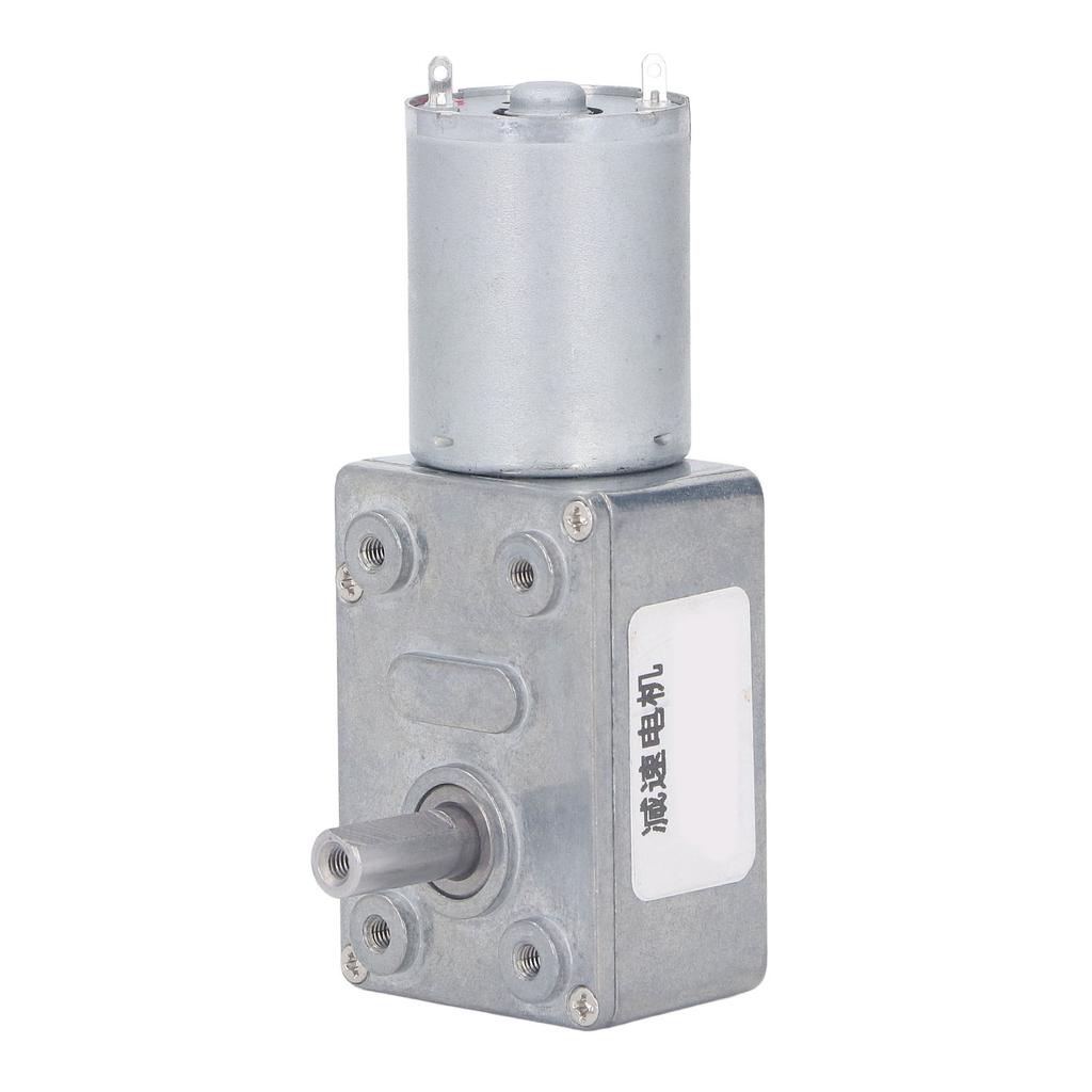 Motore ad ingranaggi CC 24V Albero singolo 12mm da 4 a 25kg.cm Autobloccante Reversibile Motore ad ingranaggi a vite senza fine con base