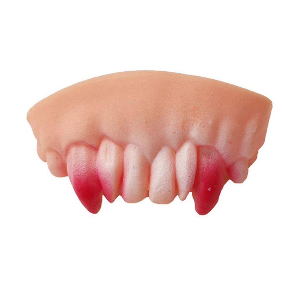 Trick Toys Party Funny Halloween Dentures Zombie Incisors Toothy Halloween Decor Prop Fake Teeth