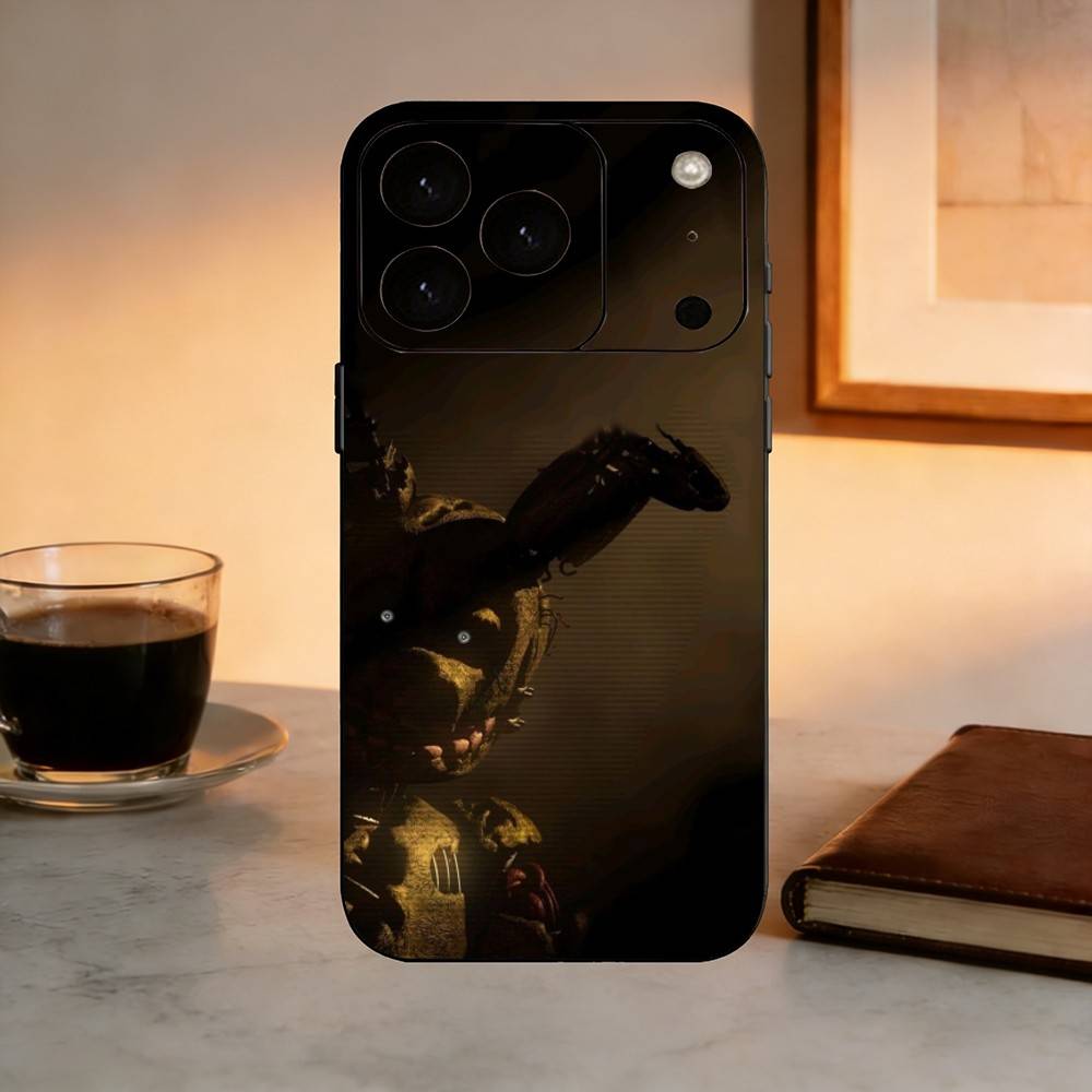 F-Five N-Nights GAME Phone Case For iPhone 17,16,15,14,13,12,11 Plus,Pro Max,XS,Soft Silicone Black Cover