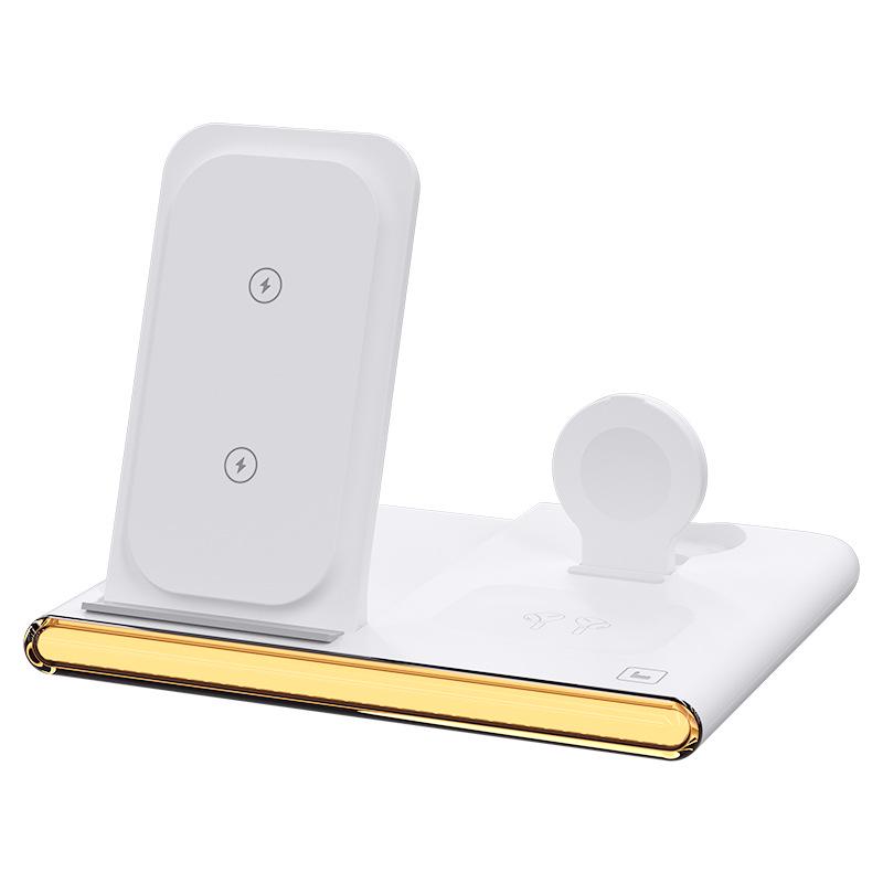 3-in-1 Foldable Wireless Charger for Phones, Earbuds, Apple, Samsung, and Watches with Fast Charging
