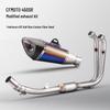 CFMOTO 450SR Stainless Steel Exhaust Pipe: Front, Middle, and SC Tail Sections for Motorcycles.