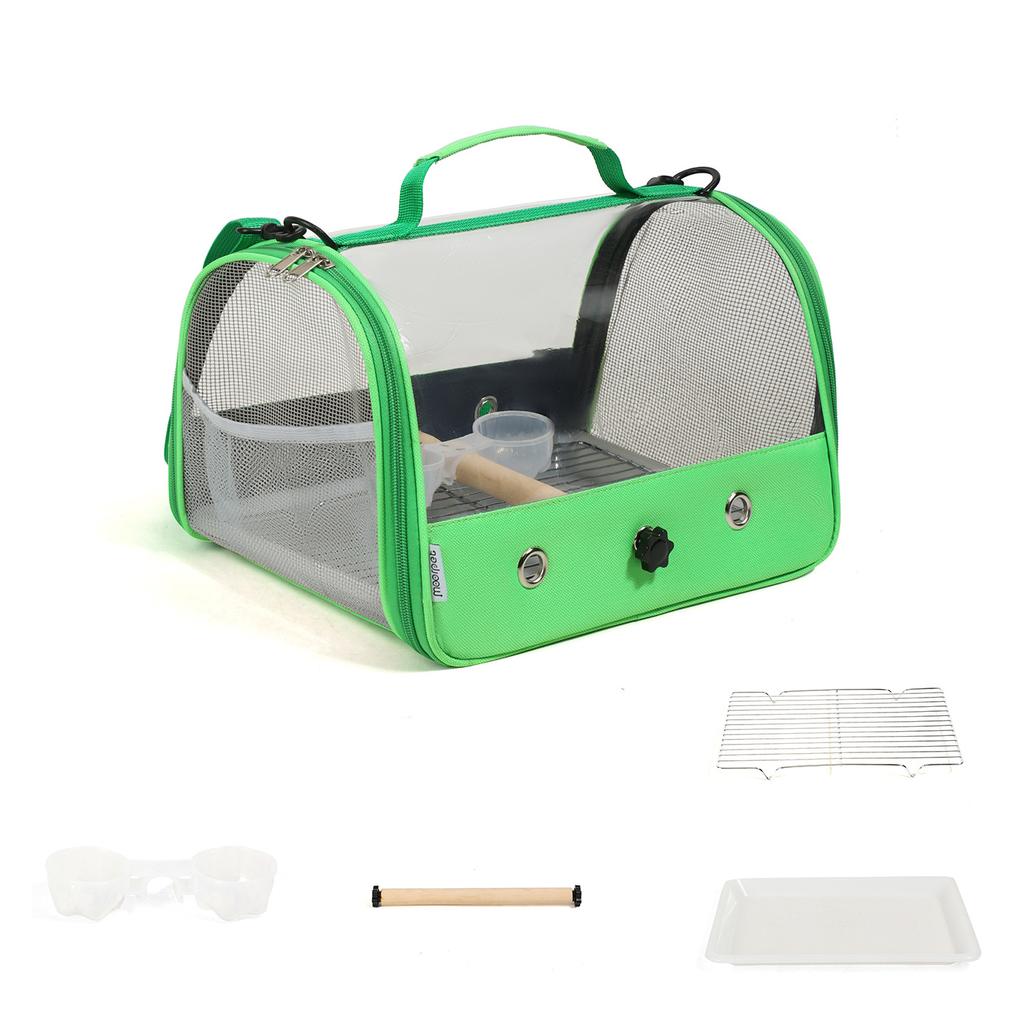 New Bird Transport Cage Bird Travel Carrier with Perch Breathable Space Parrot Go Out Backpack Multi-functional Bird Bag Outdoor