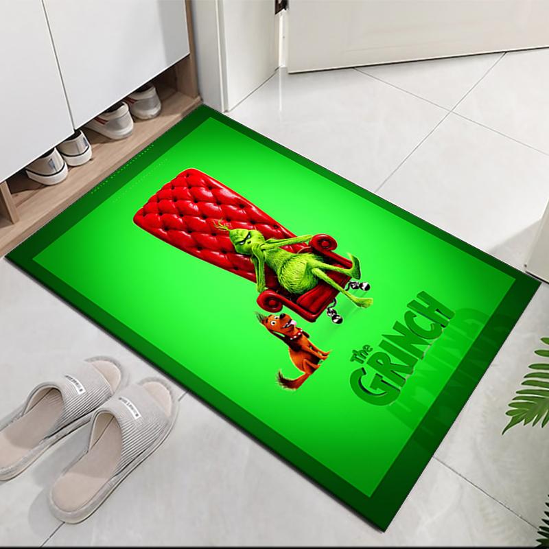 Grinch Printed Carpetrugfor Office Chair Living Room Bedroom Kitchen Room Decor Gifts