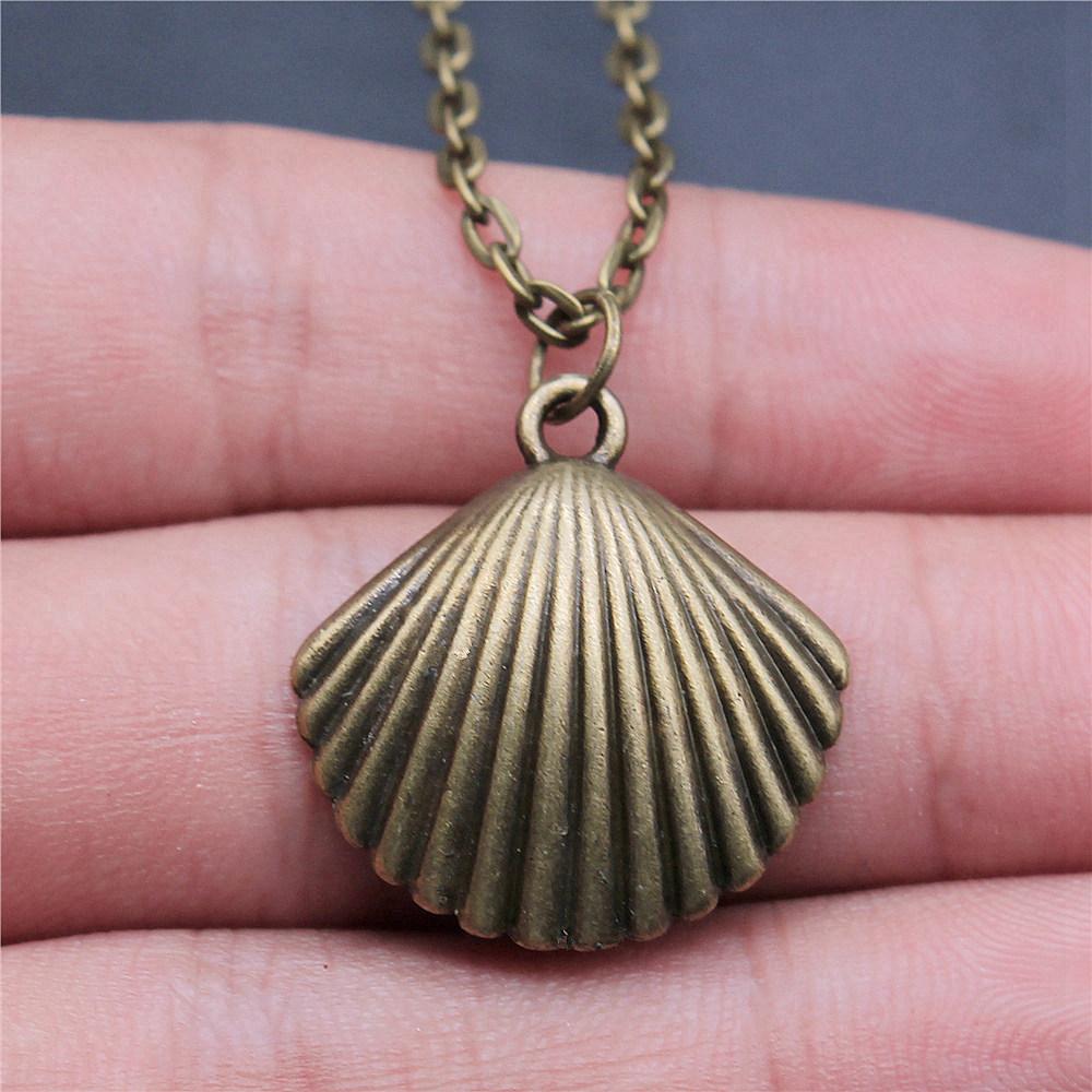 Schildkröte Seestern Muschel Anhänger Antik Bronze Metall Brautkragen Halskette für Strandhochzeit Trendiges Geschenk