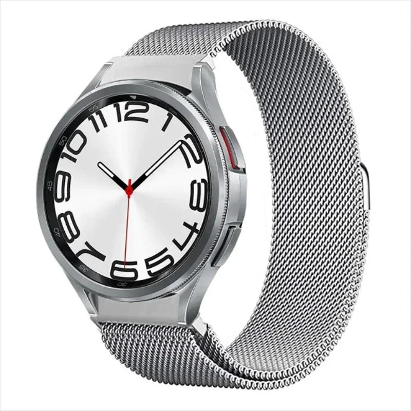 No Gap Metal Band for Samsung Galaxy Watch 6 band 40mm 44mm Milanease loop Bracelet samsung galaxy watch 4-5-6-5 Pro-6 Classic