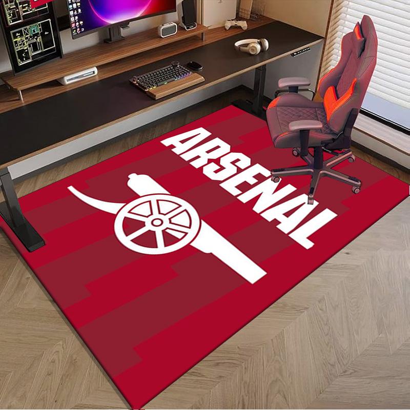 Arsenal Football Club Wappen Teppich für Büro, Stuhlunterlage, Dekorteppich Wohnzimmer Matte, Große Größe Fan Geschenke Weihnachtsgeschenke