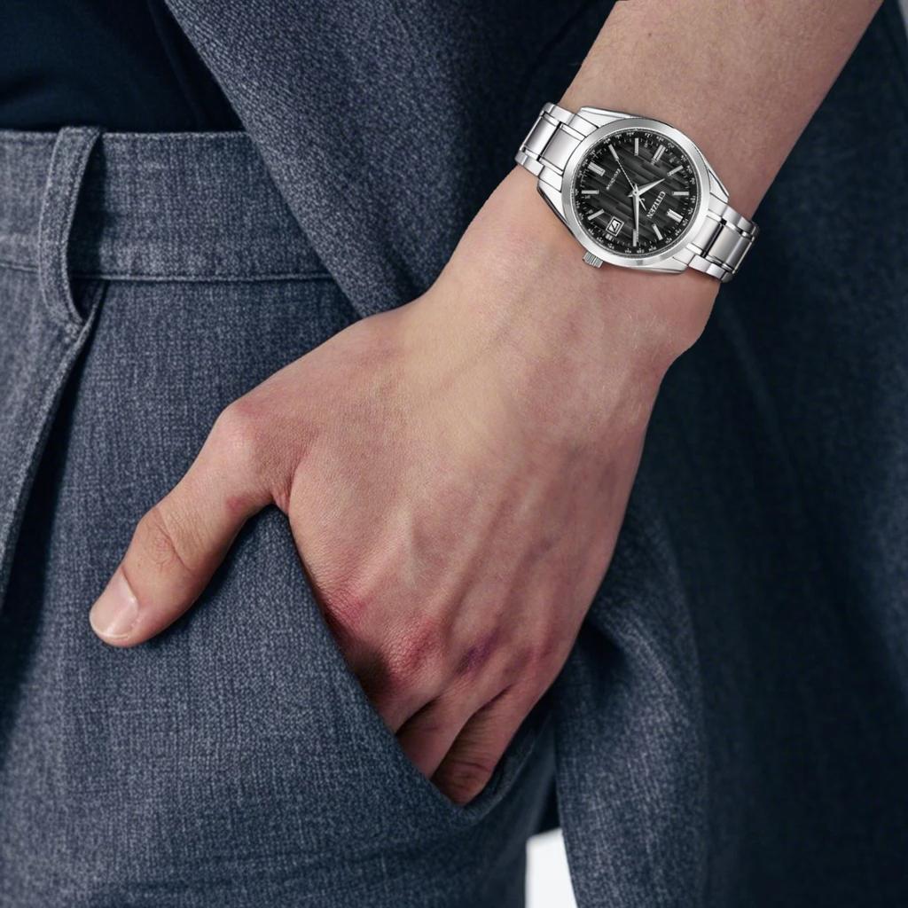 CITIZEN Collection 100m Water Resistant Solar Quartz Movement Super Titanium Strap Watch CB0261-53E