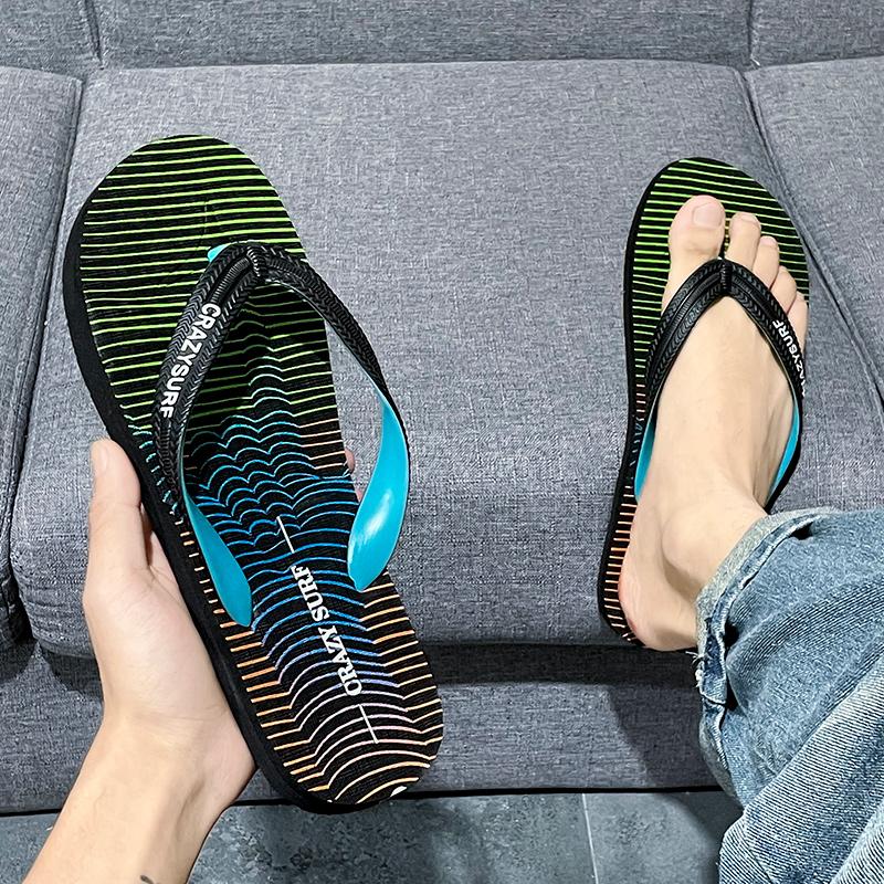 New Summer Flip Flops Men's Casual Fashion Comfortable Soft Non-slip Slippers Outdoor Breathable Wear-resistant Male Slippers