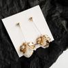 Elegant Trendy Korean Hanging Petals Flower Stud Earrings Dangle Earrings Drop Earrings Jewelry