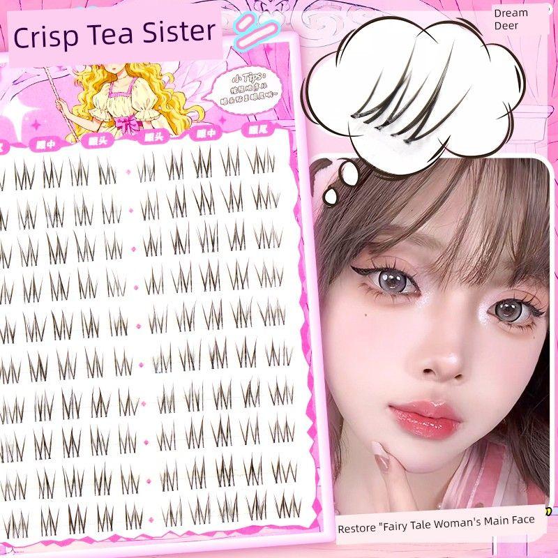 Dream Deer False Eyelashes Escape Princess Glue-Free Self-Adhesive Girl Group 2026 New Natural Glue Style Eyelash Stickers Hot Sale