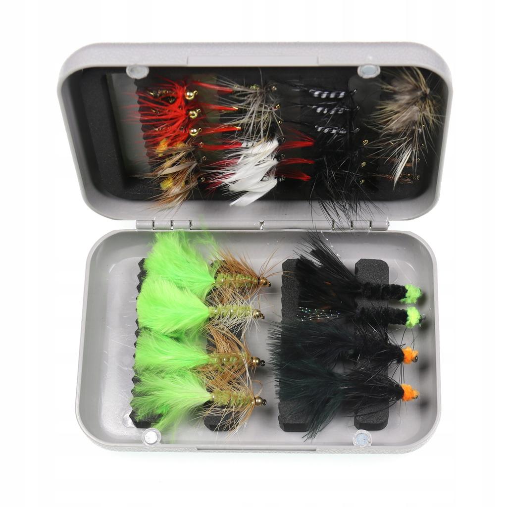 Fly Trout Grayling Salmon Trout Asp Ide Chub Set Of 32 Pcs Baits Flies